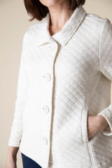 Cozy Quilted Jacket in Oatmeal - 53624-OAT - Size S Only!