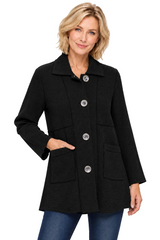 Lightweight Textured Cotton Knit Jacket  - ST407