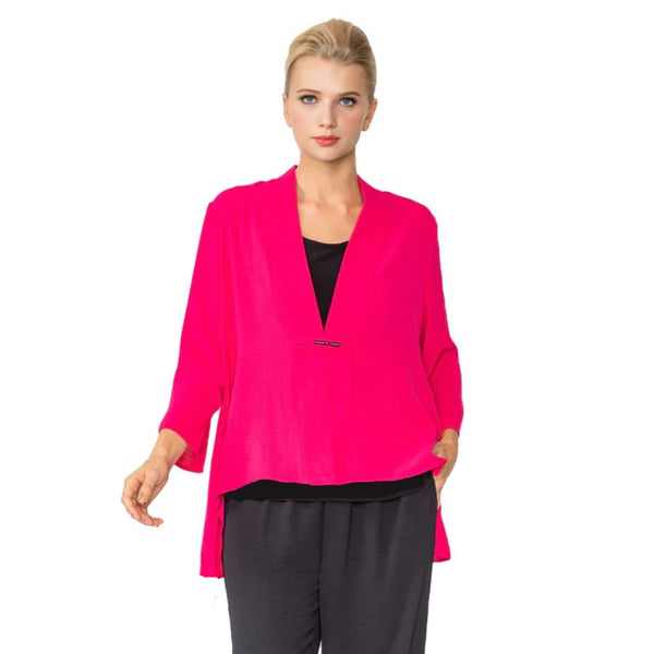 Just In! IC Collection High-Low Kimono in Fuchsia - 6114J-FS