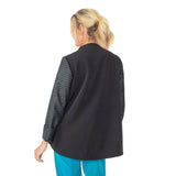 Geometric Jacquard Asymmetric Jacket in Black - 6738J-BLK