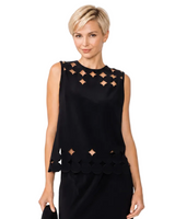 Polka-Dot Cut-Out Sleeveless Tank - C1234T
