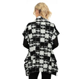 Modern Black & White Check Tunic Vest - 7562V