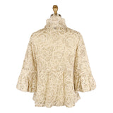 Floral Chenille Soutache Jacket in Champagne - 2411-CGD