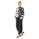 Just In! Polka-Dot Asymmetric Jacket in Black & White - 7093J