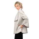 Faux Suede Open Front Jacket in Sand - 6916J