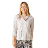 Summer Breeze Linen Jacket in Oatmeal - 41552-OAT