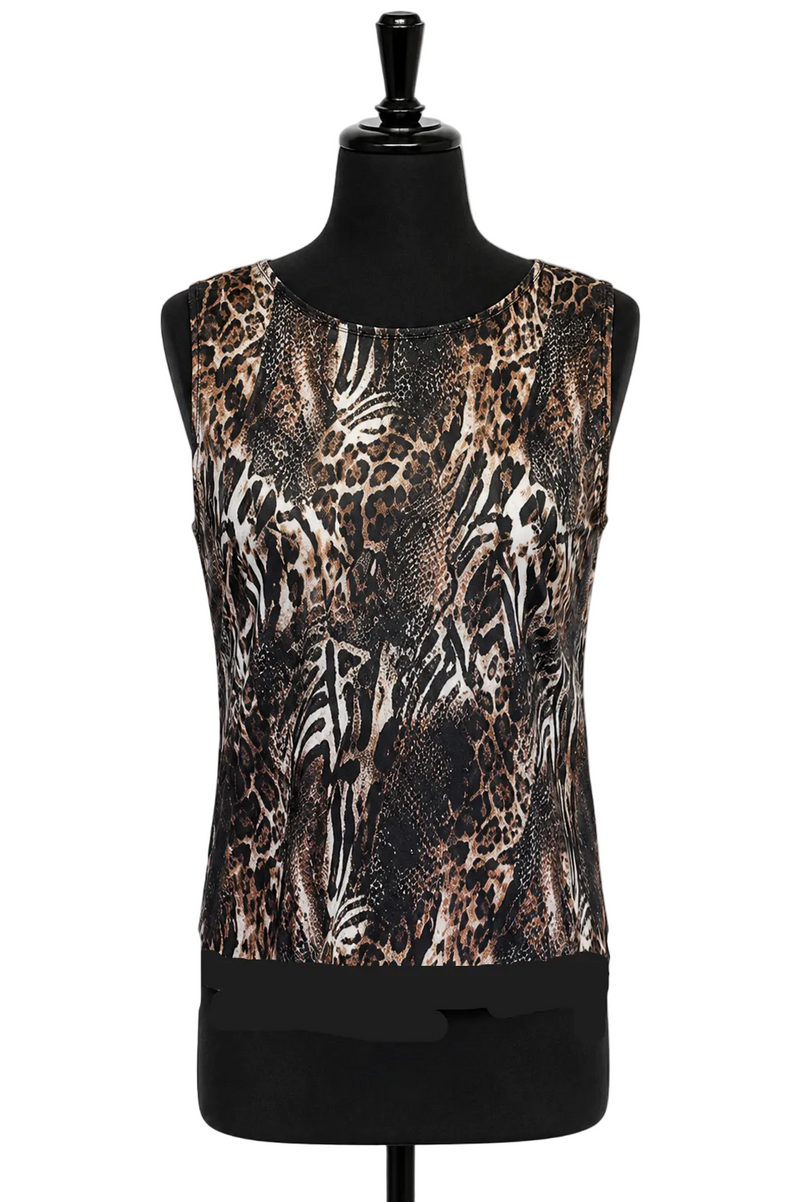 Animal & Denim Print Twin Set - 31455