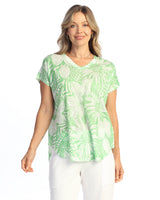 Dolman Cap Sleeve Print Top - 60