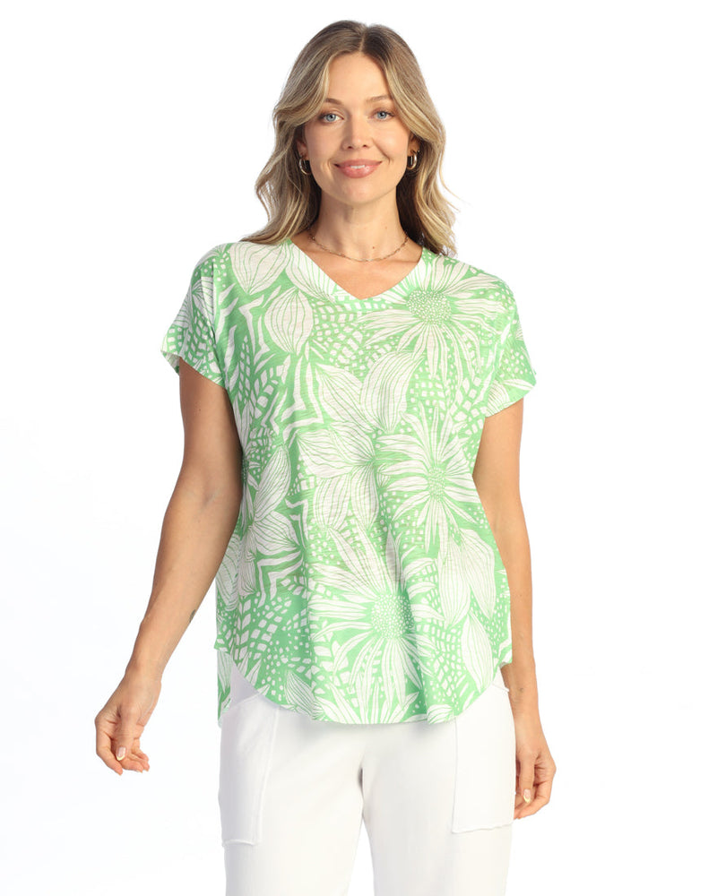 Dolman Cap Sleeve Print Top - 60