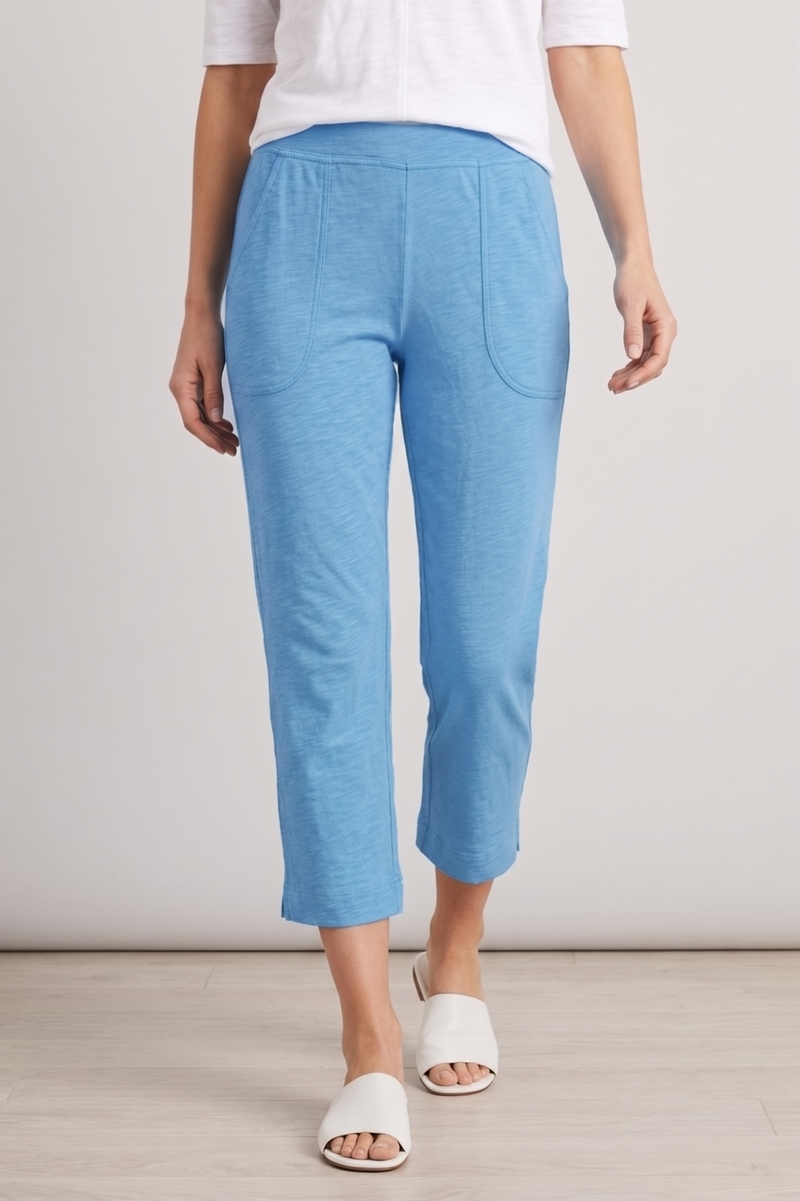 Textured Peruvian Cotton On The Go Capri — baja
