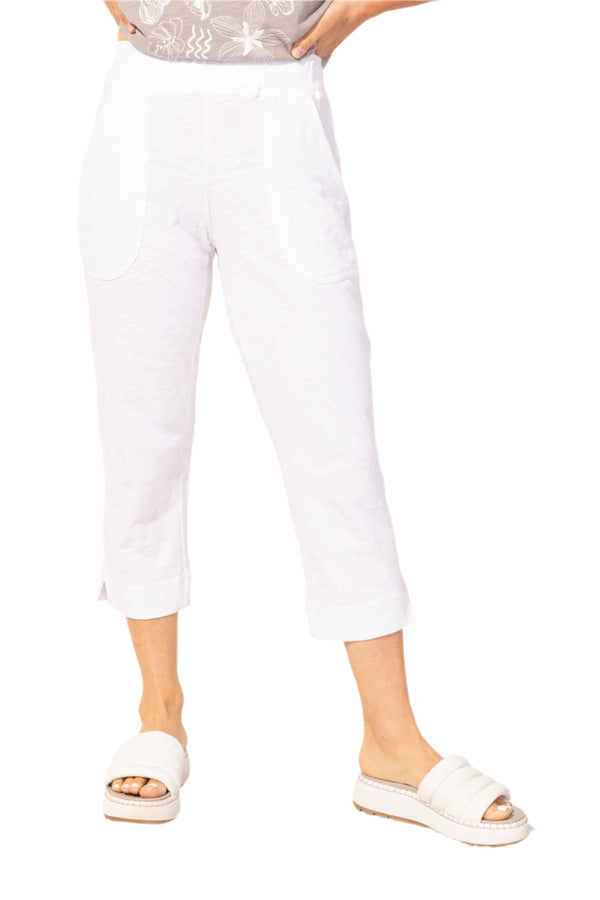 Textured Peruvian Cotton On The Go Capri - 60005