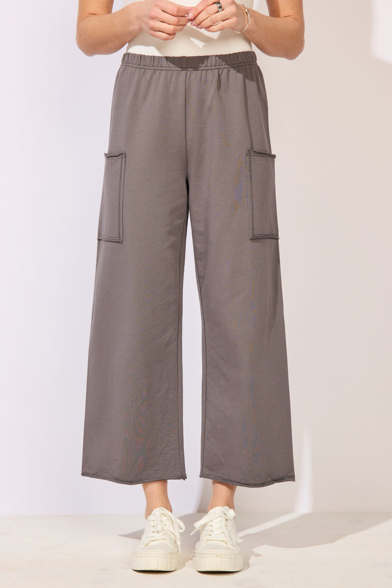 Ocean Front Terry Pocket Flood — black