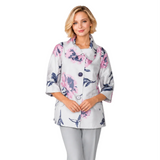 Floral Jacquard Jacket in Silver Multi - 6079J