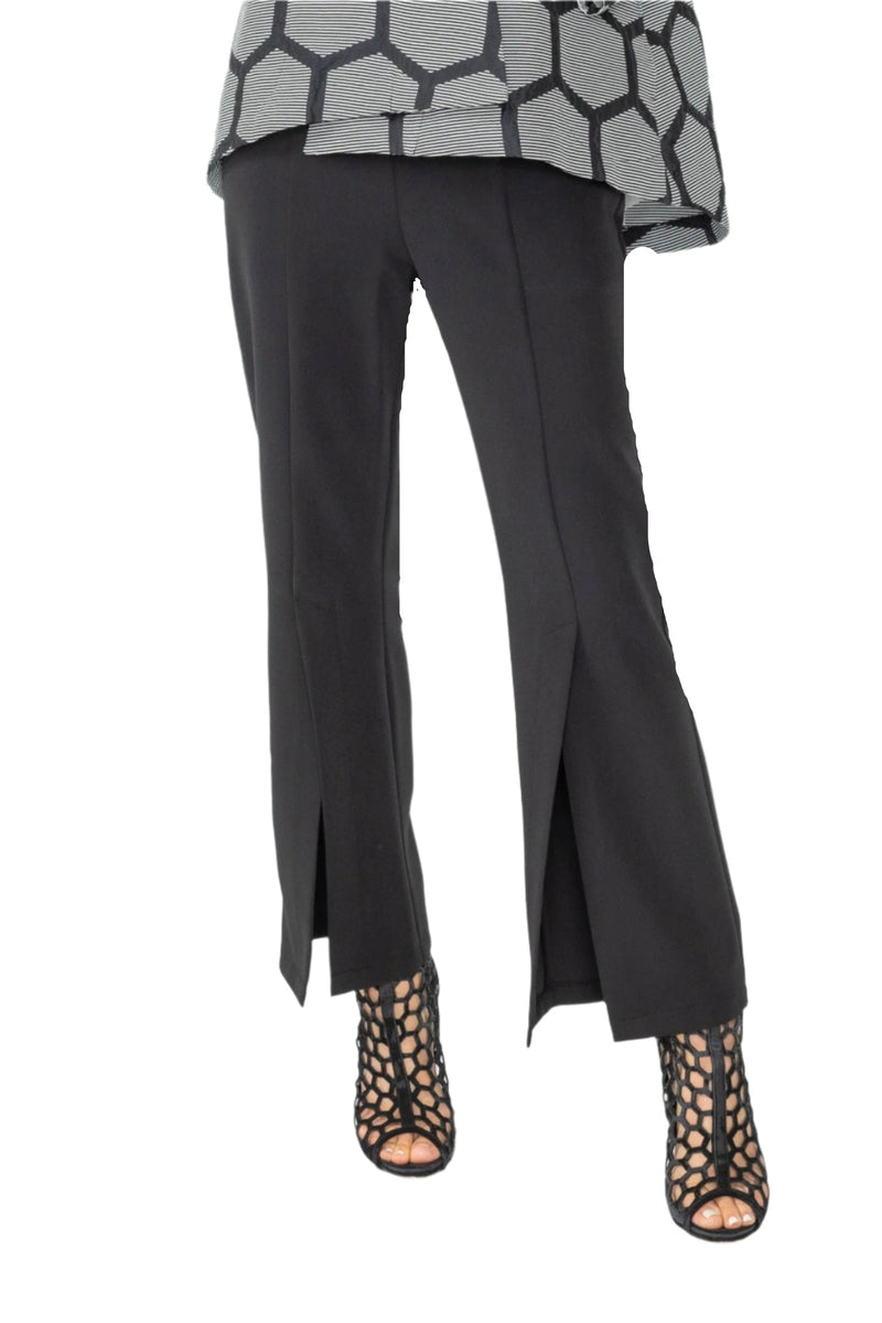 Front Slit Pant in Black - 6109P-BLK