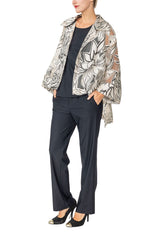 Sheer Floral Hi-Low Jacket -  6154J
