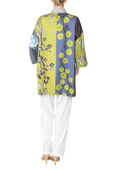 Bold Floral Open Front Jacket in Red/Multi - 6170J
