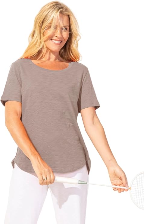 Soft Peruvian Cotton Slub V-Neck Tee - 10003