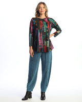 "Compose" Raglan A-Line Drape Top - 62-2143