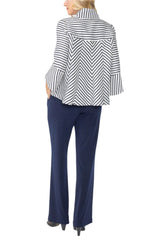 Navy Marine Stripe Jacket  - 6272J