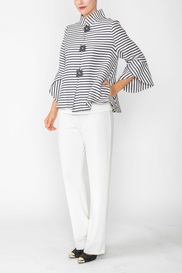 IC Collection Navy Marine Stripe Jacket  - 6272J