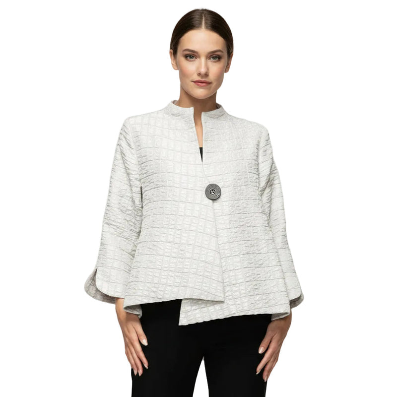 Elegant Textured One-Button Jacket in Champagne - 6288J-TP