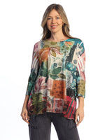Chiffon Contrast Tunic Top - 63