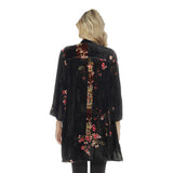 Citron Vintage Floral Velvet Kimono - 0804VBF