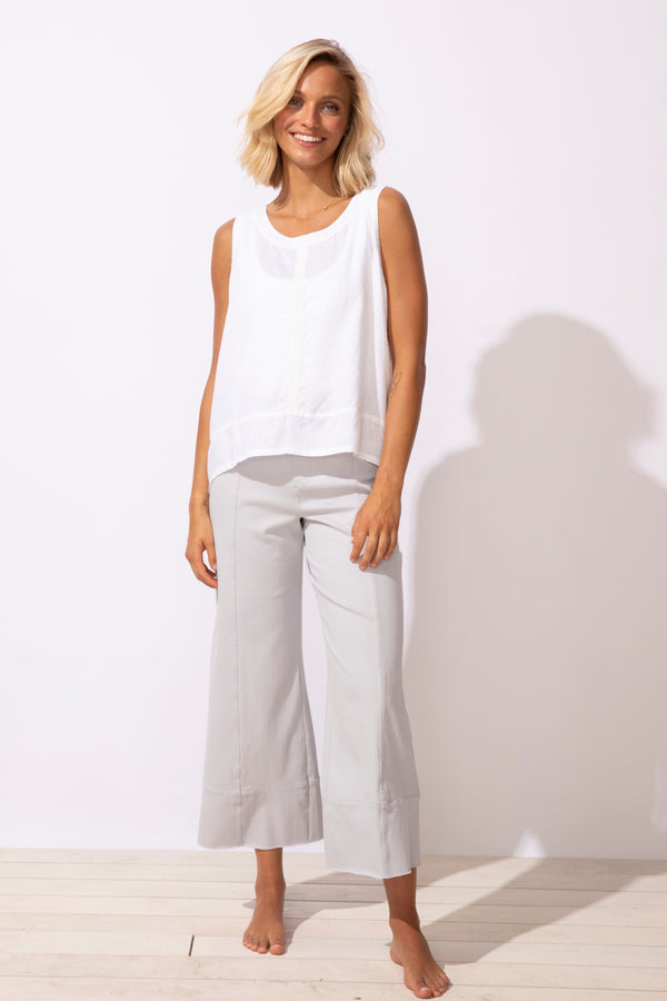 Comfort Knit Denim Crop Flood Jean - 64017