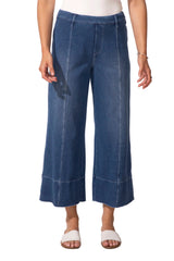 Comfort Knit Denim Crop Flood Jean - 64017