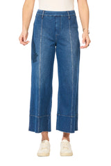 Knit Denim Crop Jean - 64019
