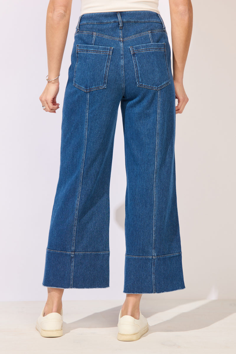 Knit Denim Crop Jean - 64019