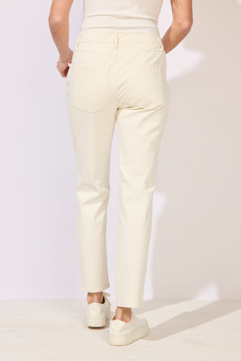 Comfort Knit Denim Straight Jean — pearl