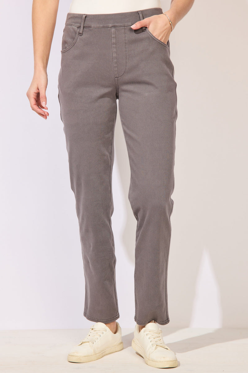 Comfort Knit Denim Straight Jean — pearl