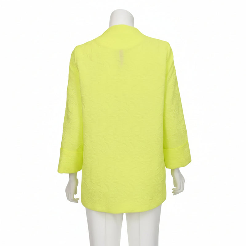 Textured Asymmetric Jacket in Chartreuse - 6439J-NN