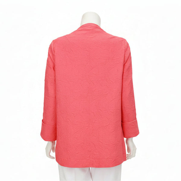 Textured Asymmetric Jacket in Sunset - 6439J-SUN