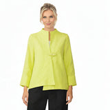 Textured Asymmetric Jacket in Chartreuse - 6439J-NN