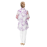 Effortless Elegance Sheer Floral Blouse in Purple - 2277J-PPL