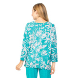 Super Soft Fleece Floral Boxy Crew - 36469