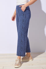 Striped Cotton Slub J Pocket Pant - 65127