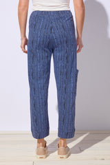 Striped Cotton Slub J Pocket Pant - 65127