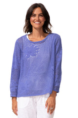 Floral Crochet Easy Pullover - 65175