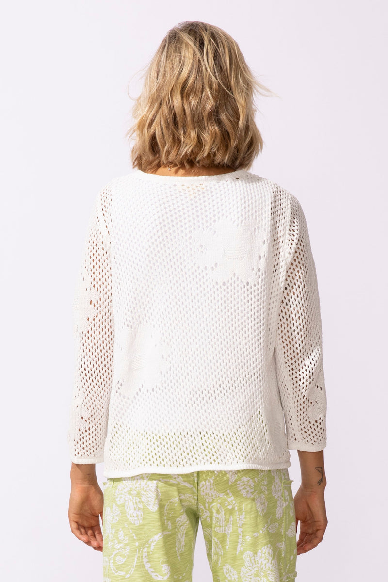 Floral Crochet Easy Pullover - 65175