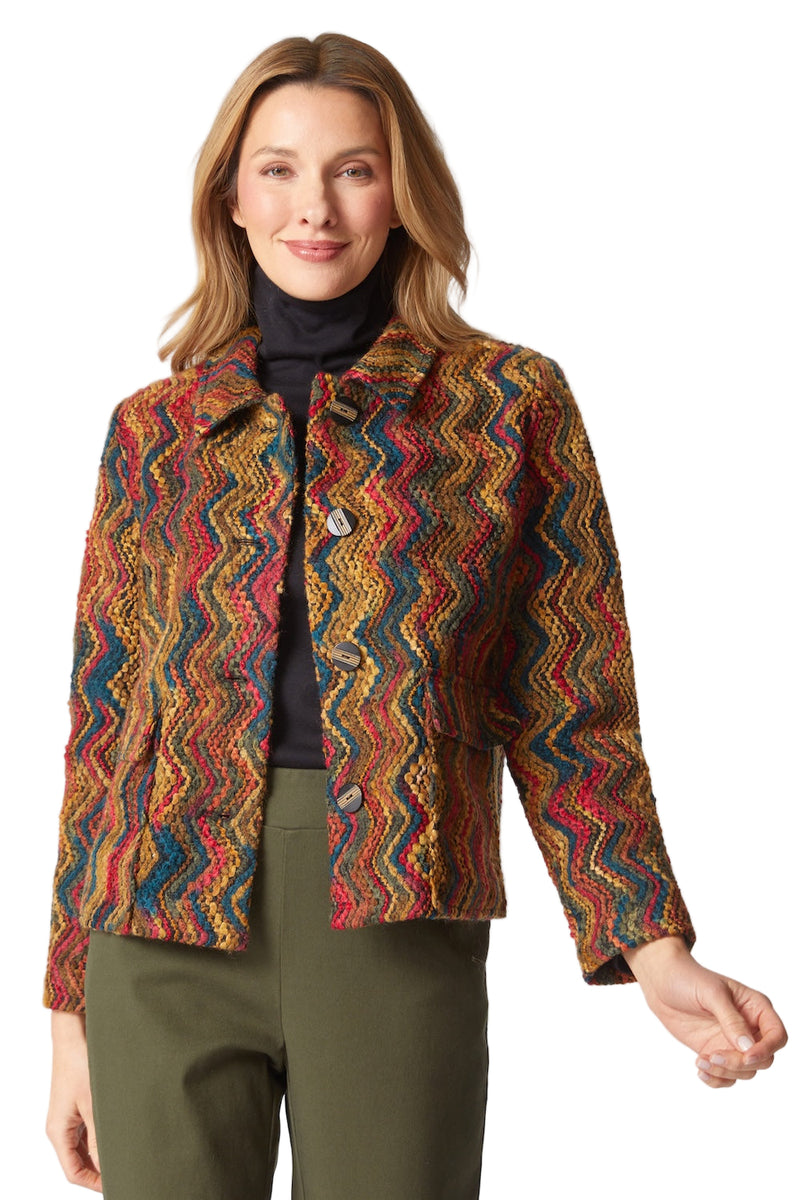 Tapestry Weave Cargo Jacket - 65205