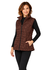 Quilted Reversible Zip-Front Vest in Copper Bronze - V2618RW-4