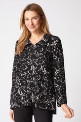 Jacquard Scroll Swing Jacket - 65922
