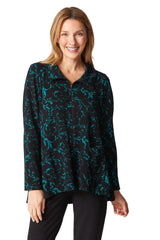 Jacquard Scroll Swing Jacket - 65922