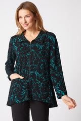 Jacquard Scroll Swing Jacket - 65922