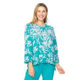 Super Soft Fleece Floral Boxy Crew - 36469