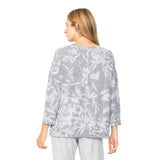 Super Soft Knit Floral Top in Grey - 36469-GRY