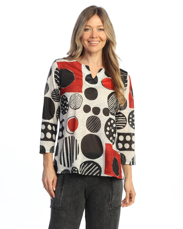 Notch Neck Slub Top - 67